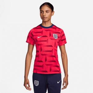 England Academy Pro Nike Dri-FIT Pre-Match-fodboldtrøje med korte ærmer til kvinder - rød rød S (EU 36-38)