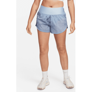 Nike Trail Repel-løbeshorts (7,5 cm) med mellemhøj talje og indershorts til kvinder - blå blå XS (EU 32-34)