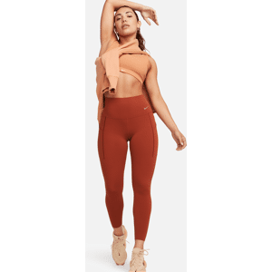 Nike Universa-leggings i 7/8 længde med medium støtte, høj talje og lommer til kvinder - Orange Orange S (EU 36-38)