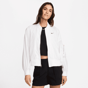 Oversized Nike Sportswear Essential-bomberjakke til kvinder - hvid hvid S (EU 36-38)