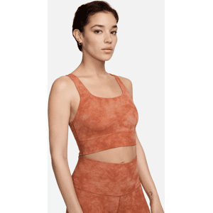 Nike Zenvy Tie Dye Longline-sports-bh med medium støtte og indlæg til kvinder - Orange Orange S