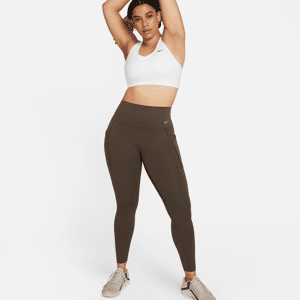 Nike Universa-leggings i fuld længde med medium støtte, høj talje og lommer til kvinder - brun brun M (EU 40-42)