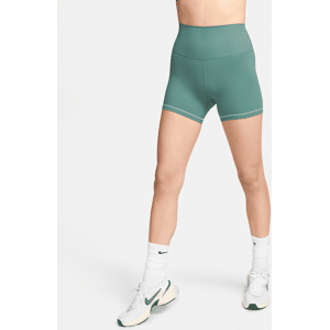 Højtaljede Nike One Rib-cykelshorts (13 cm) til kvinder - grøn grøn XL (EU 48-50)