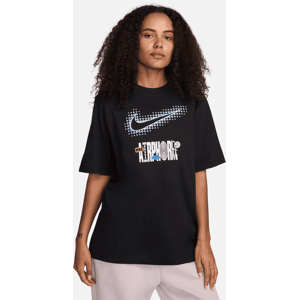 Nike Sportswear-T-shirt med grafik til kvinder - sort sort XS (EU 32-34)