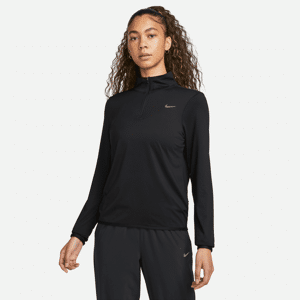 Nike Swift Element-løbetop med UV-beskyttelse og 1/4 lynlås til kvinder - sort sort M (EU 40-42)