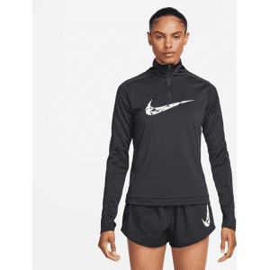 Nike Swoosh Dri-FIT-mellemlag med 1/4 lynlås til kvinder - sort sort XXL (EU 52-54)