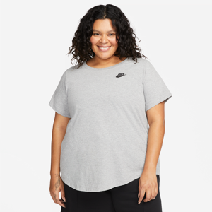 Nike Sportswear Club Essentials-T-shirt til kvinder (plus size) - grå grå 3X