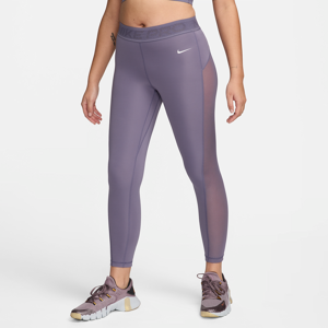 Nike Pro-7/8-leggings med mellemhøj talje og mesh-paneler til kvinder - lilla lilla M (EU 40-42)