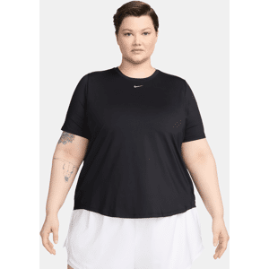 Kortærmet Nike One Classic Dri-FIT-trøje (plus size) til kvinder - sort sort 3X