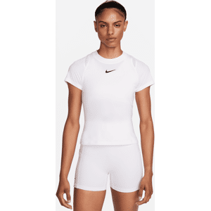 Kortærmet NikeCourt Advantage-Dri-FIT-tennisoverdel til kvinder - hvid hvid S (EU 36-38)