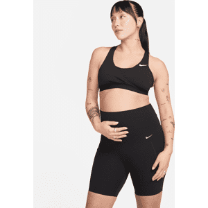 Nike Zenvy (M)-cykelshorts (20 cm) med lommer, let støtte og høj talje til kvinder (Maternity) - sort sort S (EU 36-38)