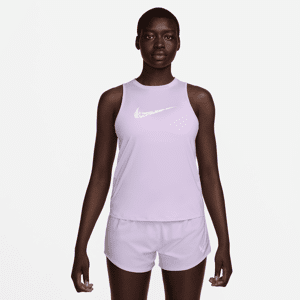 Nike One-løbetanktop med grafik til kvinder - lilla lilla L (EU 44-46)