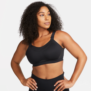 Justerbar Nike Alpha-sports-bh med højt støtteniveau og indlæg til kvinder - sort sort XL (F-G)