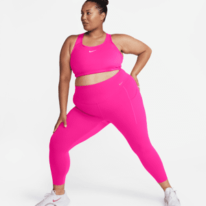 Nike Universa 7/8-leggings med medium støtte, høj talje og lommer til kvinder (plus size) - Pink Pink 0X
