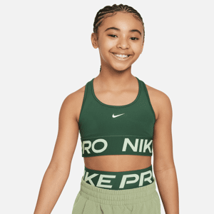 Nike Pro Swoosh-sports-bh til piger - grøn grøn XL
