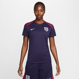 Maskinstrikket England Strike Nike Dri-FIT-fodboldtrøje med korte ærmer til kvinder - lilla lilla S (EU 36-38)