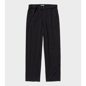 Auralee Washed Finx Silk Chambray Belted Pants Black 5