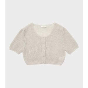 Amomento Alpaca Crop Cardigan Light Grey 1