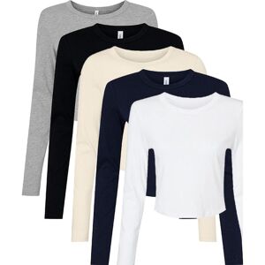 Bella + Canvas Bella Bl1501 Women´s Micro Rib Long Sleeve Baby Tee Athletic Heather L