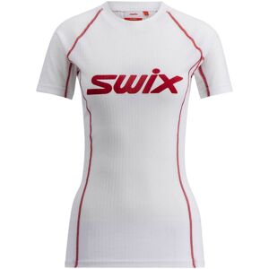 Swix Women's Racex Classic Short Sleeve Bright White/ Red L, Bright White/ Red