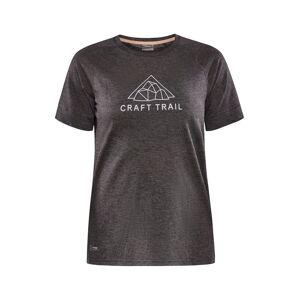 Craft Women's Adv Trail Wool Short Sleeve Tee Black Melange L, Black-Melange