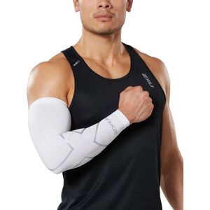 2XU Compression Arm Guard (Single) White/Silver XL, White/Silver