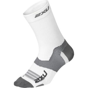 2XU Vectr Light Cushion Crew Sock White/Grey S, WHITE/GREY