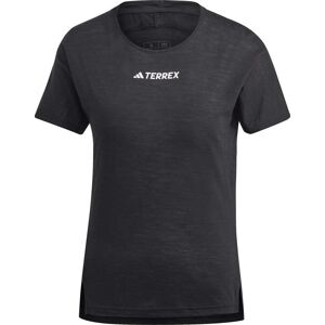 Adidas Women's Terrex Agravic Pro Wool Trail Running T-Shirt Black XL, BLACK