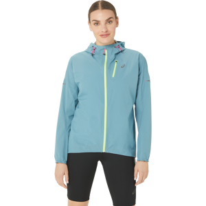 Asics Women's Fujitrail Waterproof Jacket Gris Blue XL, Gris Blue