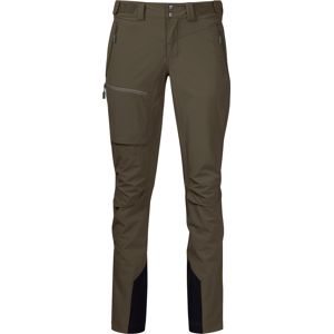 Bergans Women's Breheimen Softshell Pants Dark Green Mud XL, Dark Green Mud