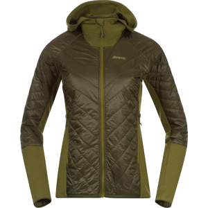 Bergans Women's Cecilie Light Insulated Hybrid Jacket Dark Olive Green/Trail Green XS, Dark Olive Green/Trail Green