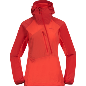 Bergans Women's Cecilie Light Wind Anorak Energy Red/Red Leaf XS, Energy Red/Red Leaf