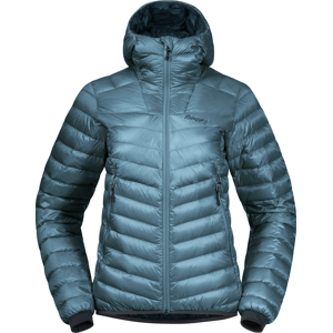 Bergans Women's Senja Down Light Jacket With Hood Smoke Blue/Orion Blue XS, Smoke Blue/Orion Blue