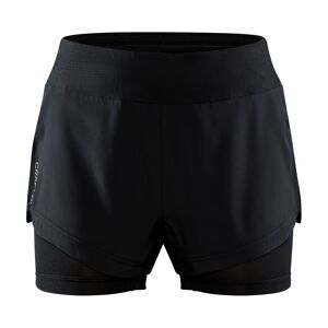 Craft Women's Adv Essence 2-in-1 Shorts Black XL, Black