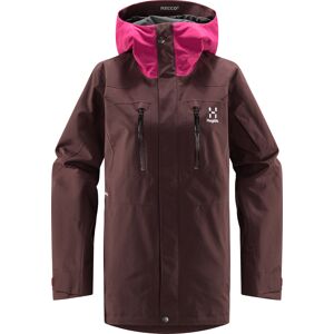 Haglöfs Women's Elation GORE-TEX Jacket Burgundy Brown/Deep Pink L, Burgundy Brown/Deep Pink