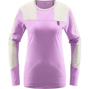 Haglöfs Natural Blend Tech Crew Neck Women Concrete/Purple Ice S, Concrete/Purple Ice