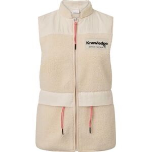 Knowledge Cotton Apparel Women's Teddy Colorblock Vest  Buttercream S, Buttercream