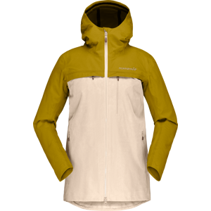 Norrøna Women's Svalbard Cotton Jacket Golden Palm/Ecru XL, Golden Palm/Ecru