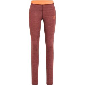 Odlo Women's Performance Wool 150 Base Layer Bottom Spiced Apple Melange/Live Wire M, Spiced Apple Melange/Live Wire