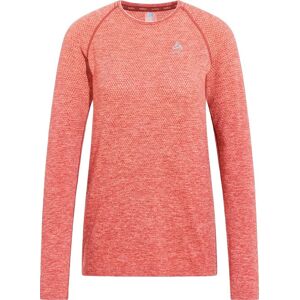 Odlo Women's T-shirt Crew Neck L/S Essential Seamless Cinnabar Melange M, Cinnabar Melange