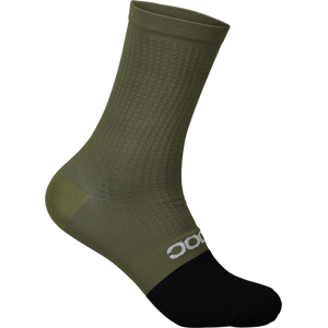 POC Flair Sock Mid Epidote Green/Uranium Black Large/43-45, Epidote Green/Uranium Black