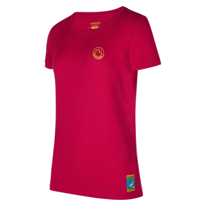 La Sportiva Women's Climbing On The Moon T-Shirt Fucsia/Giallo L, Fucsia/Giallo