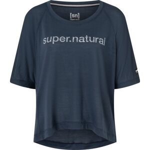 super.natural Women's Liquid Flow Tee Blueberry/Fresh White L, Blueberry/Fresh White