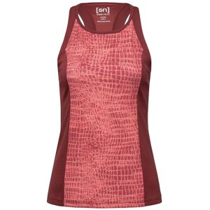 super.natural Women's Round Neck Top Printed Cabernet/Bossa Shibori XS, Cabernet/Bossa Shibori