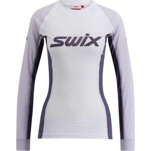 Swix Women's RaceX Classic Long Sleeve Bright White/ Dusty Purple L, Bright White/ Dusty purple