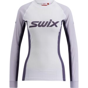 Swix Women's RaceX Classic Long Sleeve Bright White/ Dusty Purple L, Bright White/ Dusty Purple