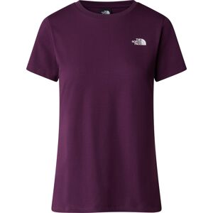 The North Face W S/S Simple Dome Tee Black Currant Purple L, Black Currant Purple