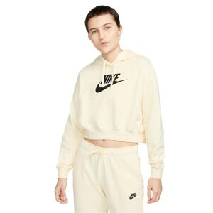 Nike Sportswear Club Fleece Oversized Crop Graphic Hættetrøje Damer Tøj Gul L