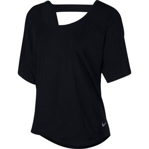 Nike Breathe Miler Ss Top (plus Size) Damer Kortærmet Tshirts Sort Custom