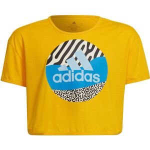 Adidas Aeroready Power Training Cropped Logo Tshirt Piger Tøj Gul 152